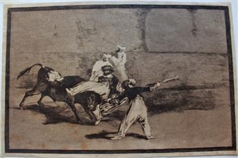 FRANCISCO JOSÉ DE GOYA Group of 5 etchings with aquatint.